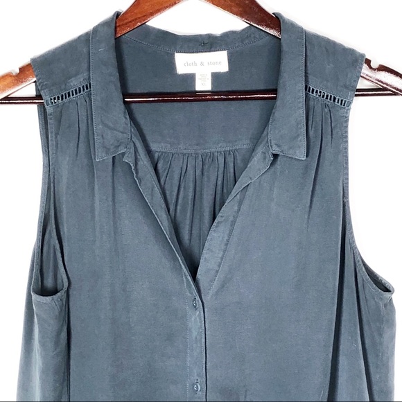 Cloth & Stone Sleeveless Button Down Top XL - Picture 7 of 14